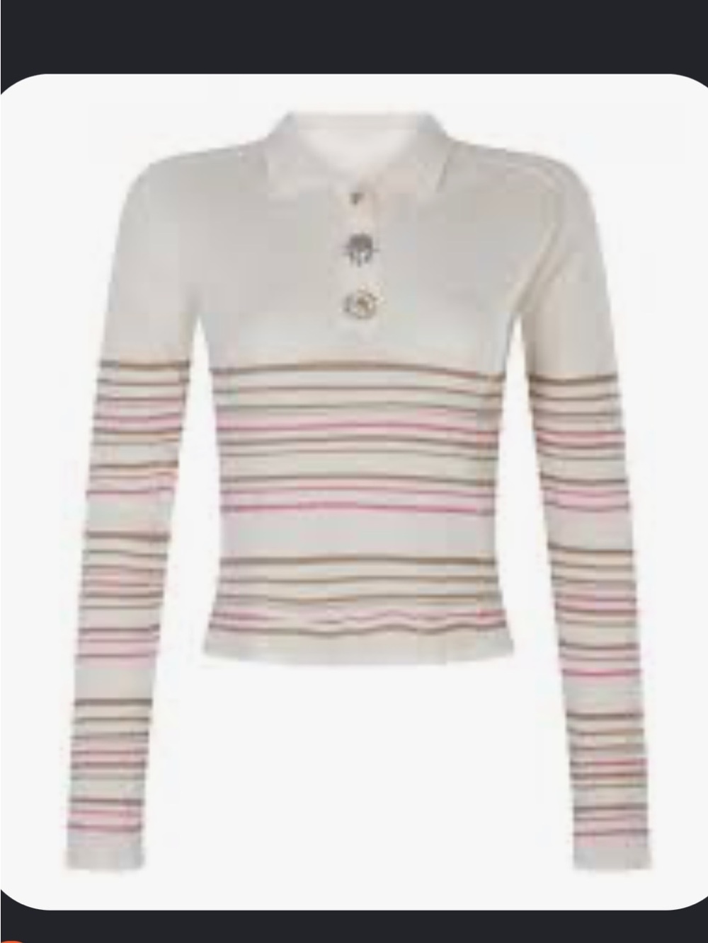 JACQUEMUS Beige Le Raphia 'La Maille Aouro' Polo